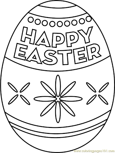 Happy Easter Egg Coloring Pages