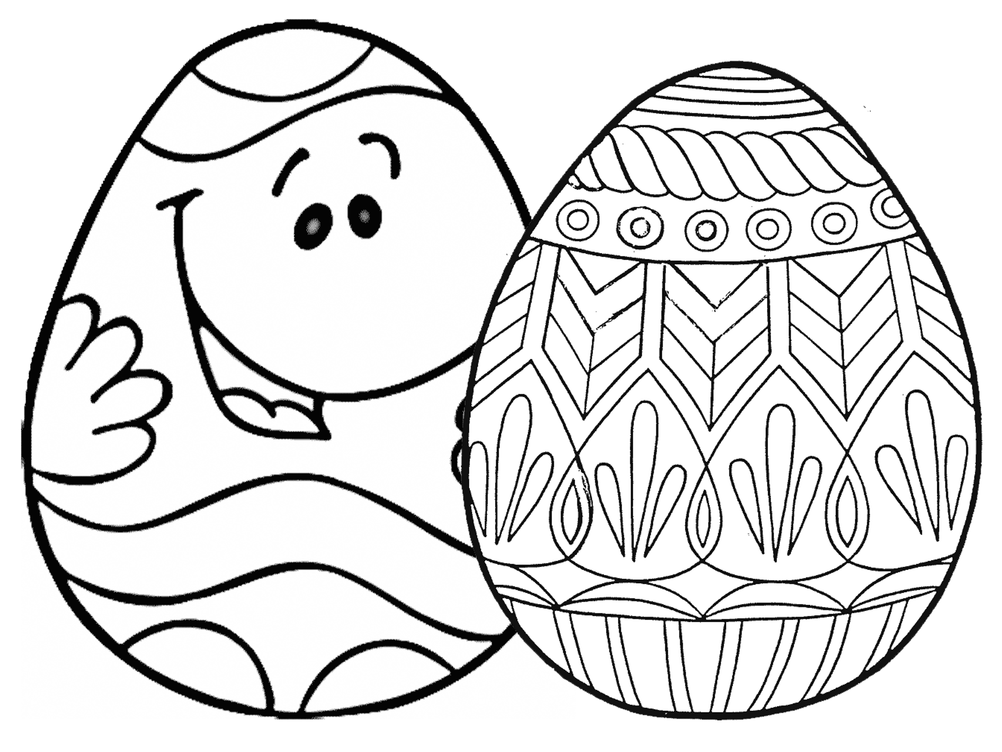 Printable Easter Egg Coloring Pages