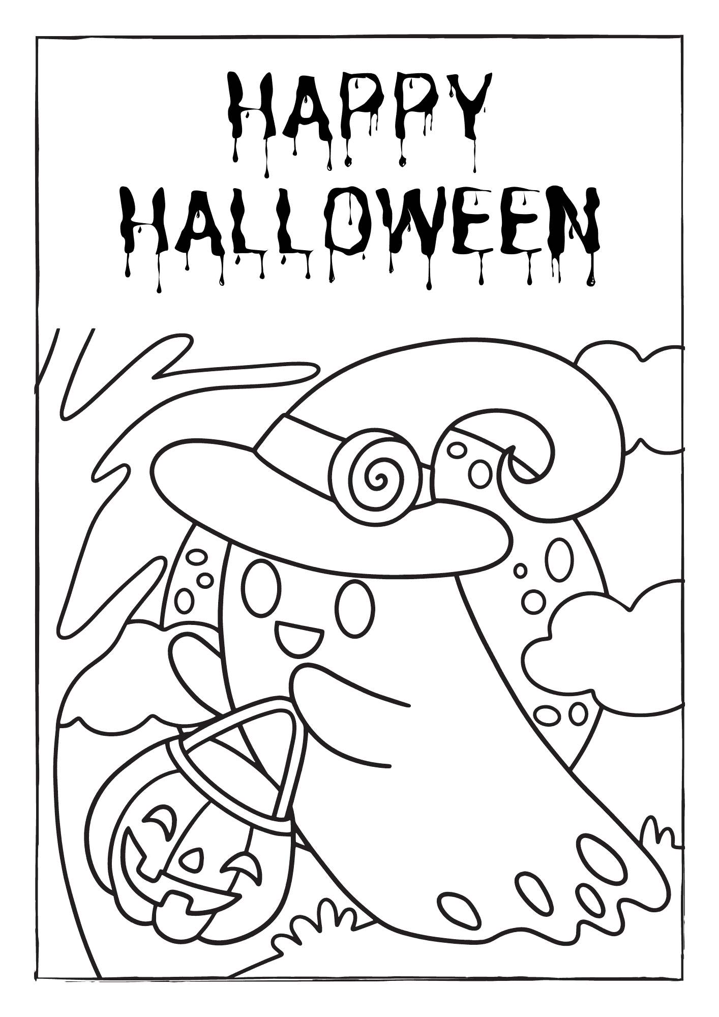 halloween childrens coloring pages