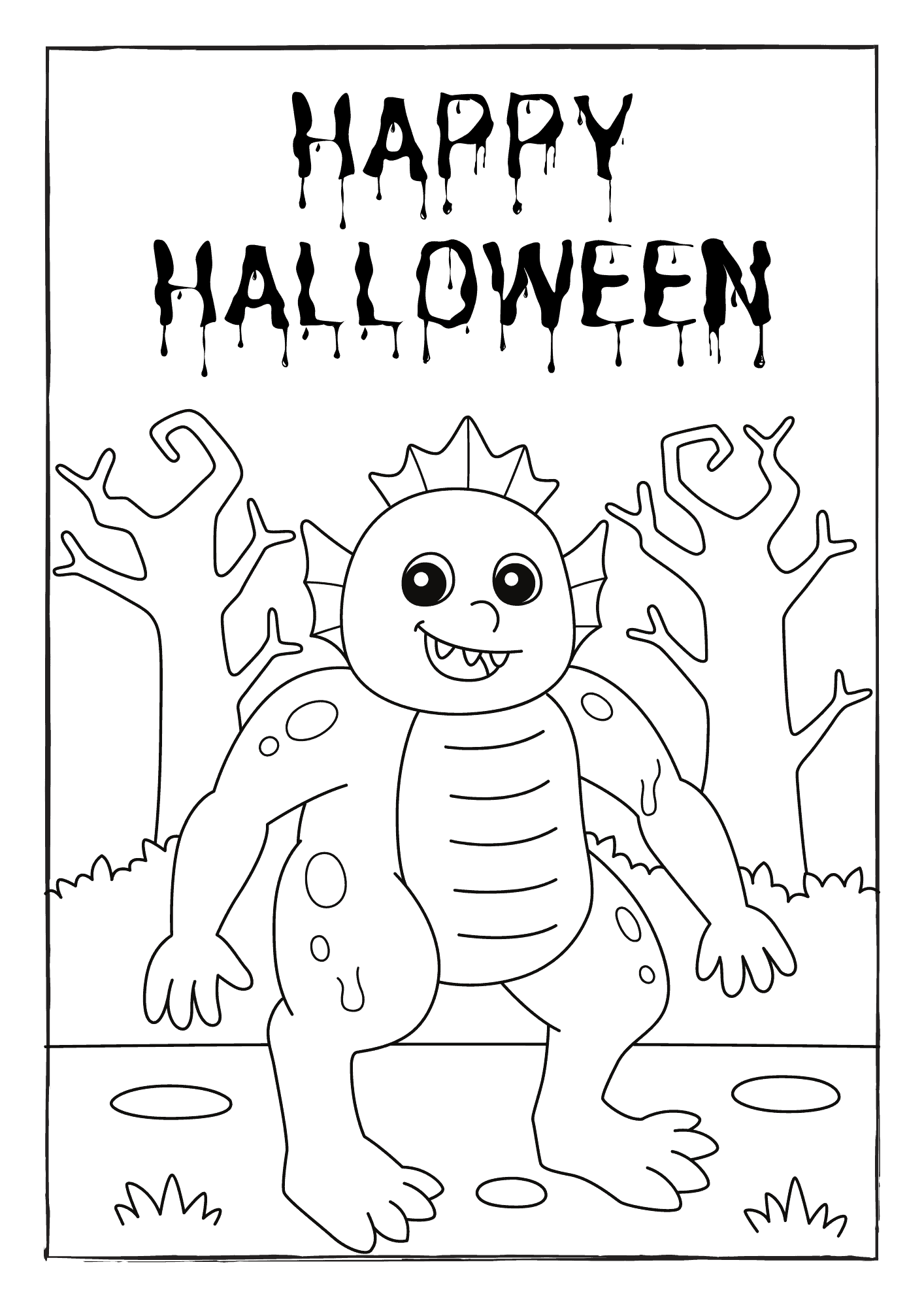 Easy Halloween Coloring Pages