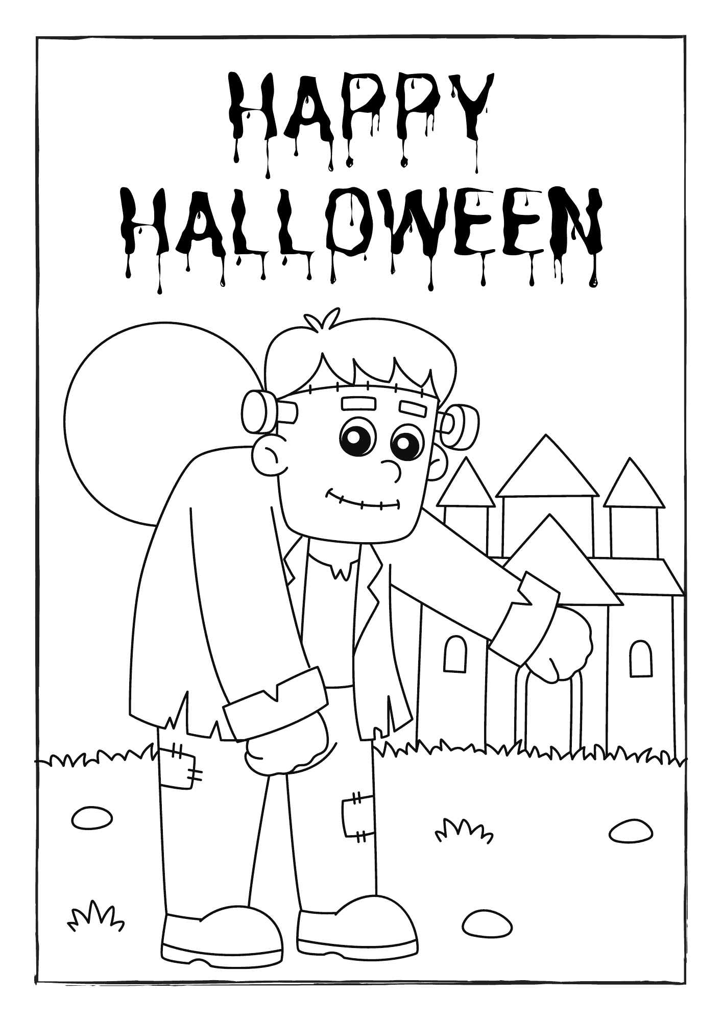 Easy Halloween Coloring Pages PDF
