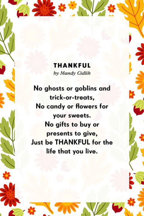 childrens thanksgiving day poems