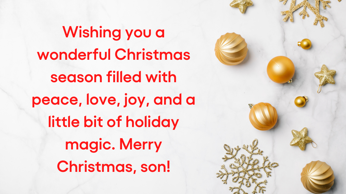 Merry Christmas Wishes For Son