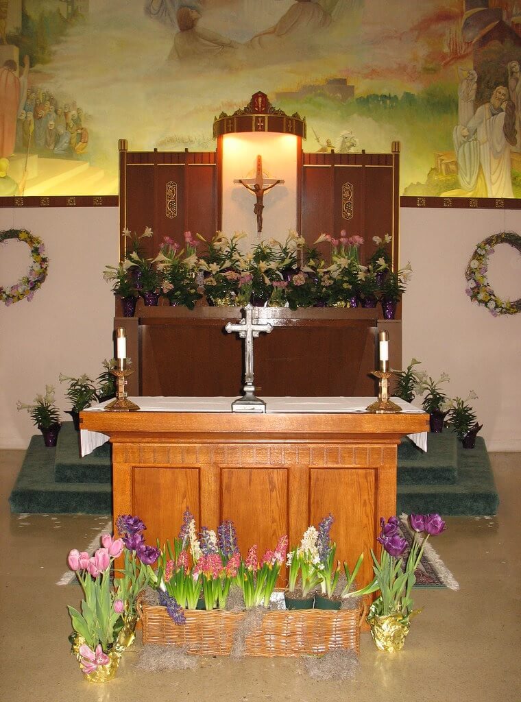 Simple easter floral arrangements for church