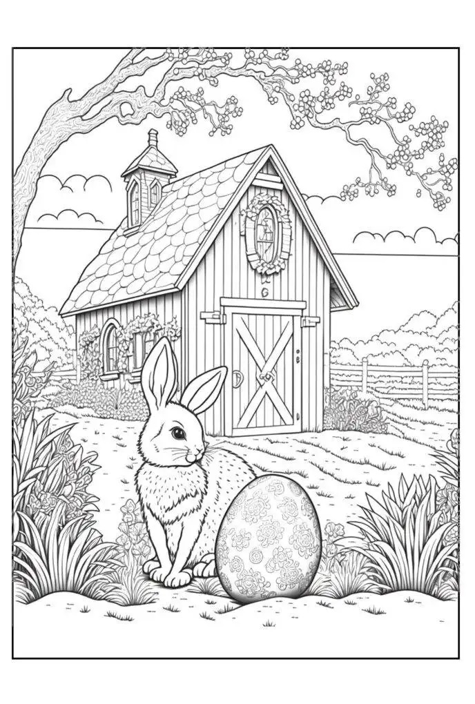 easter coloring page for toddlers 2024